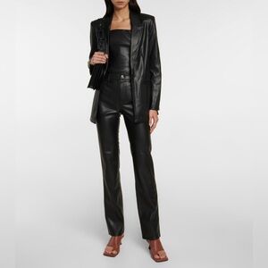 Staud Chisel Straight Faux Leather Pants/Size 0